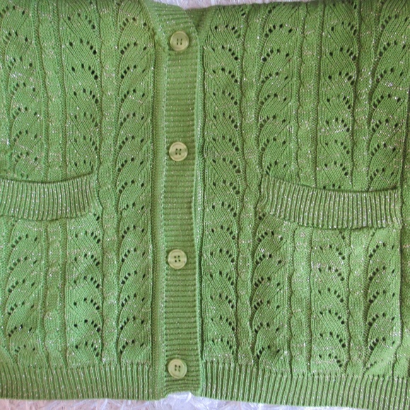 Outlander Studio Sparkly Green Cardigan - Picture 6 of 6
